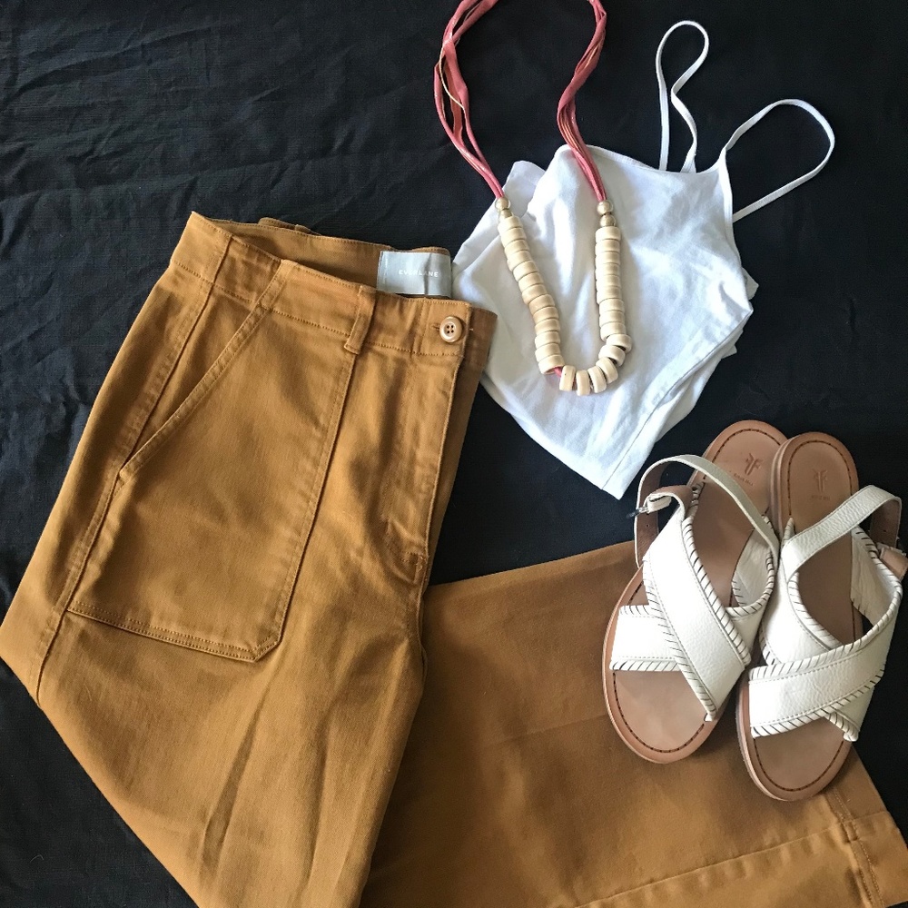Everlane Wide Leg Crop Utility Pant